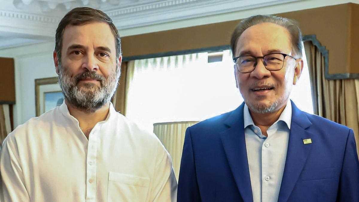 मलेशिया के प्रधानमंत्री अनवर इब्राहिम से राहुल गांधी ने की मुलाकात